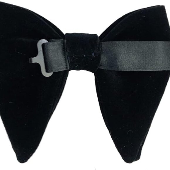 Velvet Bow Ties for Men Set Black - Picture 2 of 5